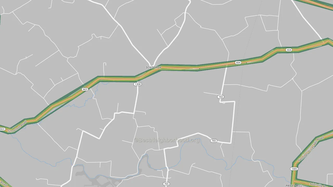 Schochoh, KY Map of Noise Levels in Schochoh