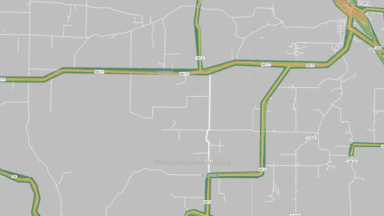 Scholten, MO Map of Noise Levels in Scholten