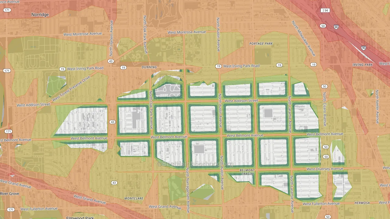 Schorsch, Chicago, IL Map of Noise Levels in Schorsch