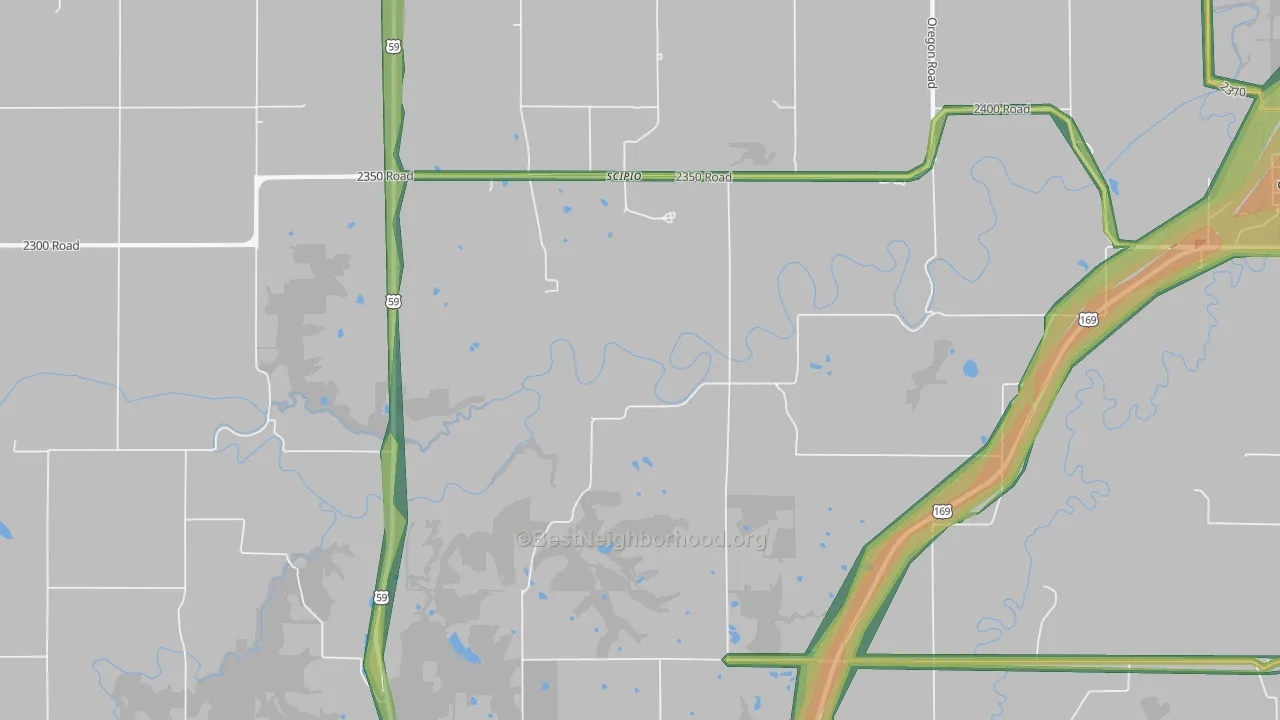 Scipio, KS Map of Noise Levels in Scipio