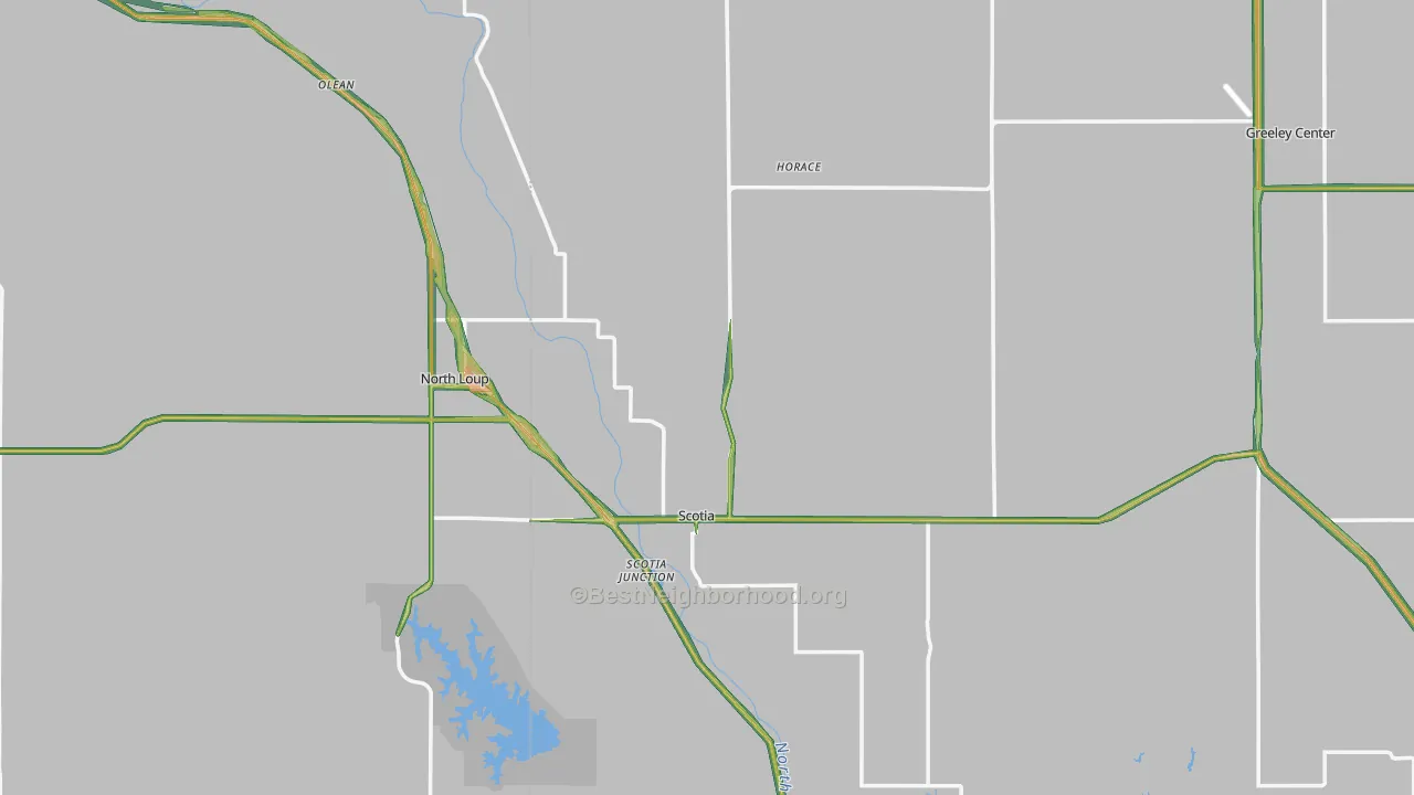 Scotia, NE Map of Noise Levels in Scotia