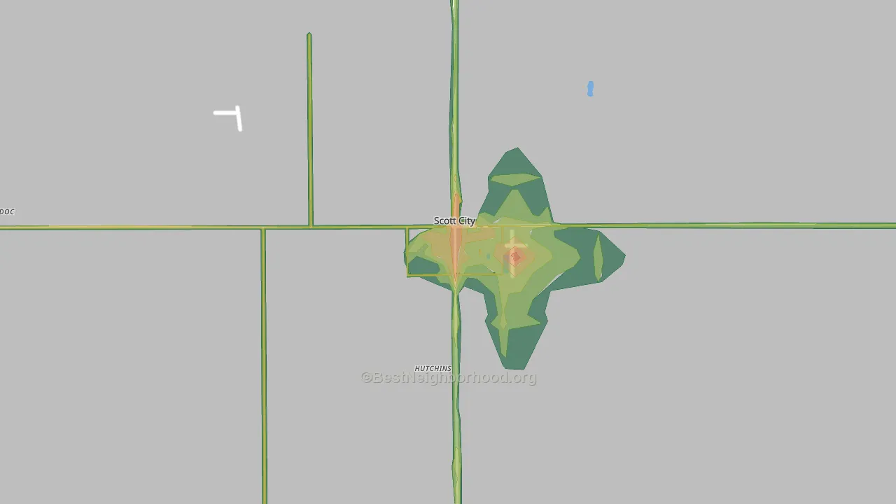 Scott City, KS Map of Noise Levels in Scott City