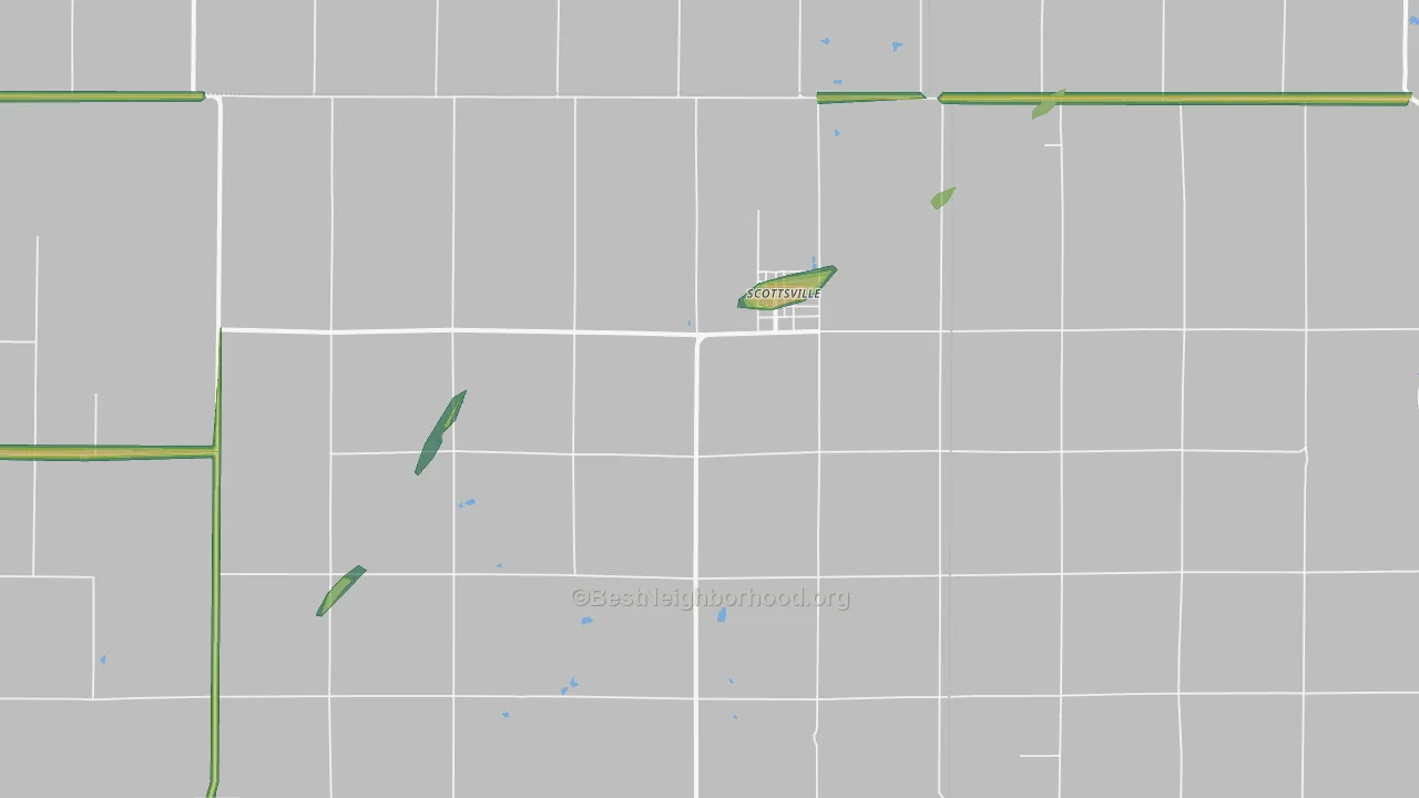 Scottsville, KS Map of Noise Levels in Scottsville