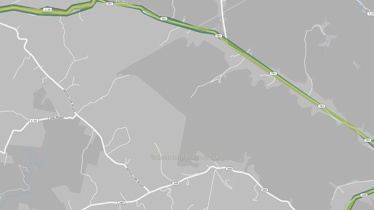 Scrub Ridge, OH Map of Noise Levels in Scrub Ridge