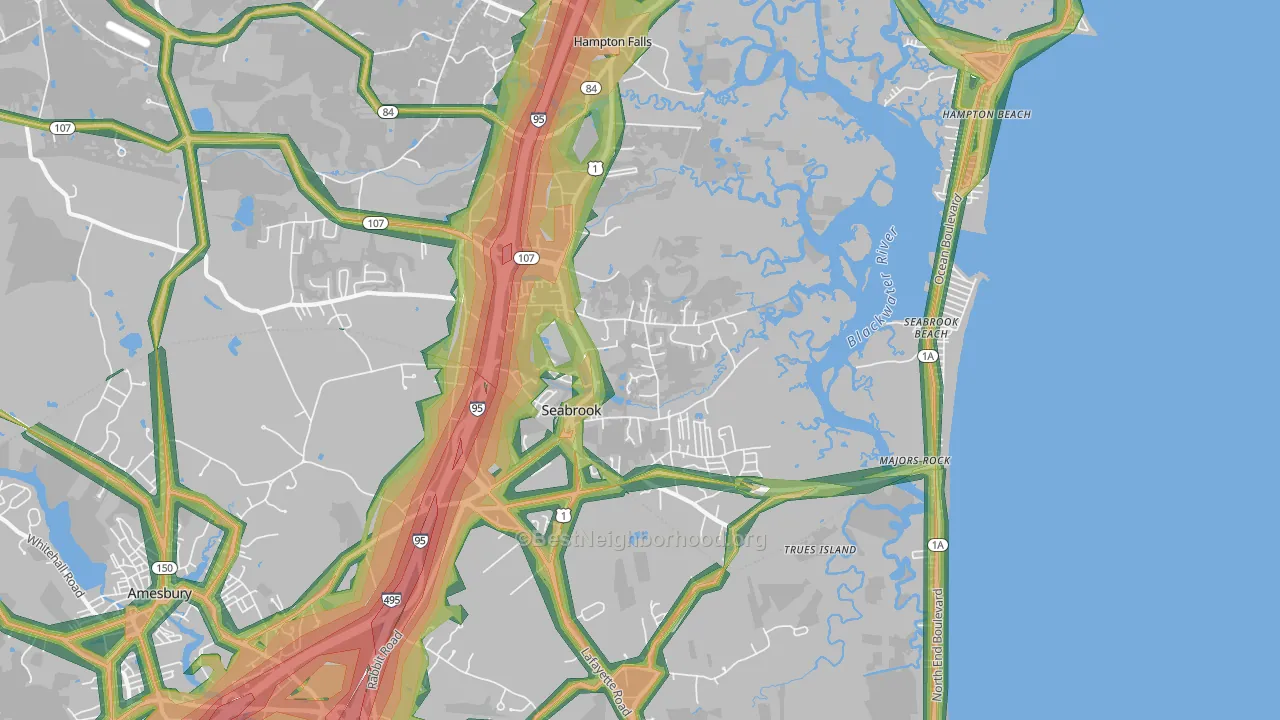 Seabrook, NH Map of Noise Levels in Seabrook