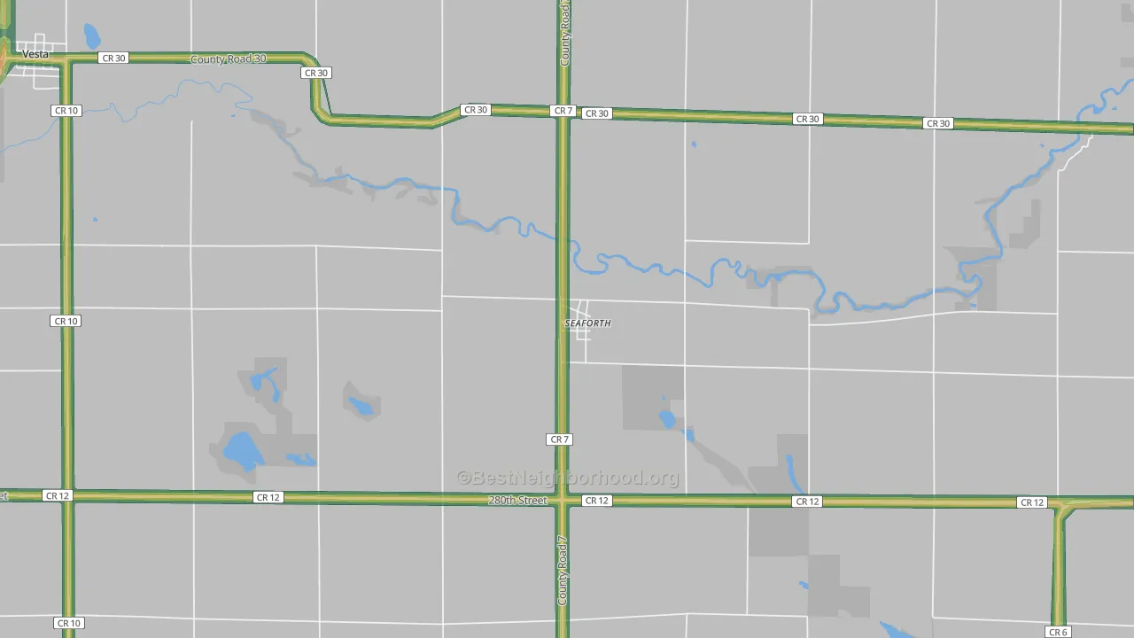 Seaforth, MN Map of Noise Levels in Seaforth