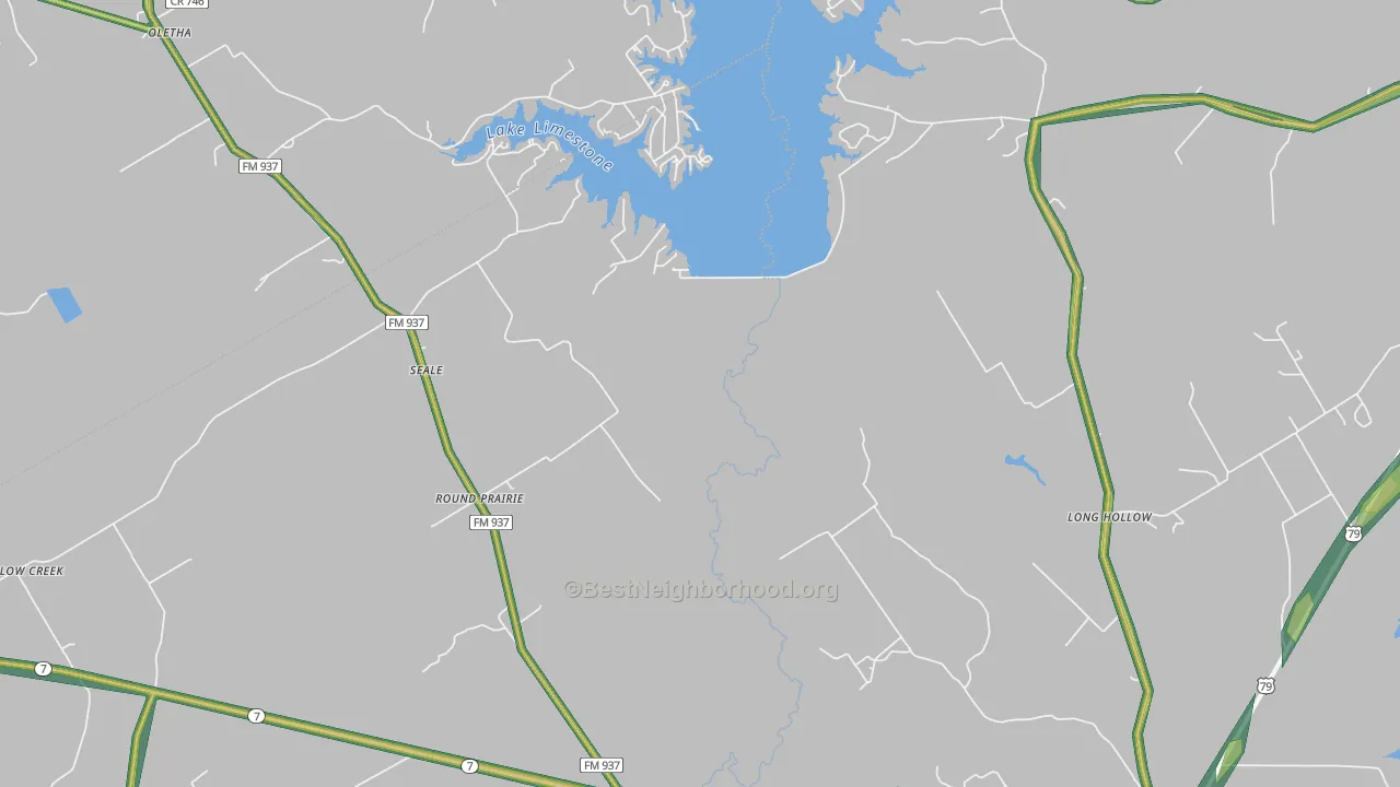 Seale, TX Map of Noise Levels in Seale