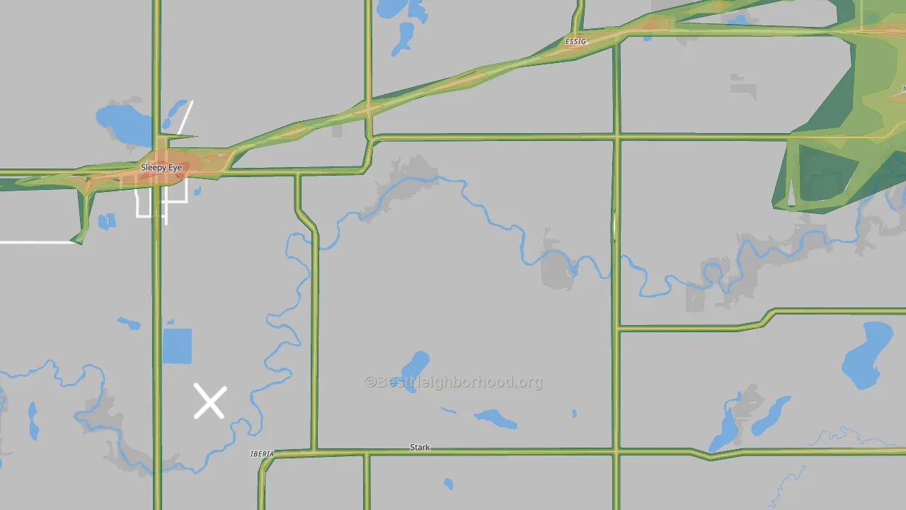 Searles, MN Map of Noise Levels in Searles