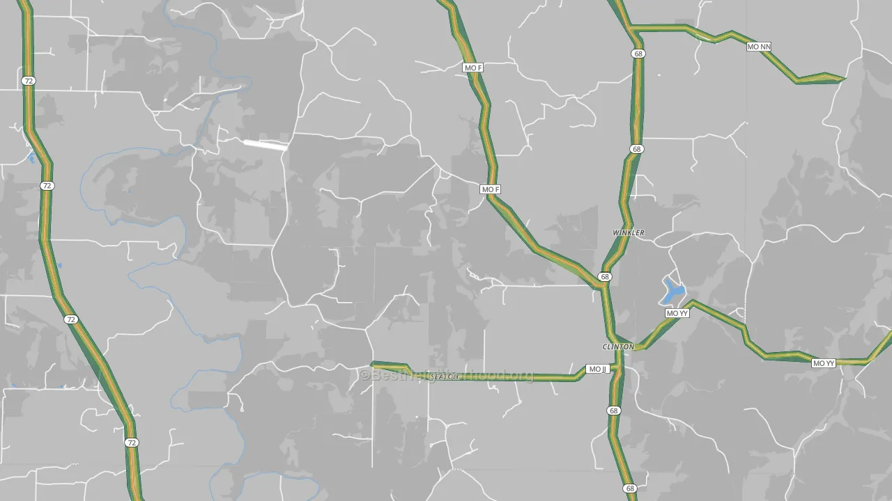 Seaton, MO Map of Noise Levels in Seaton
