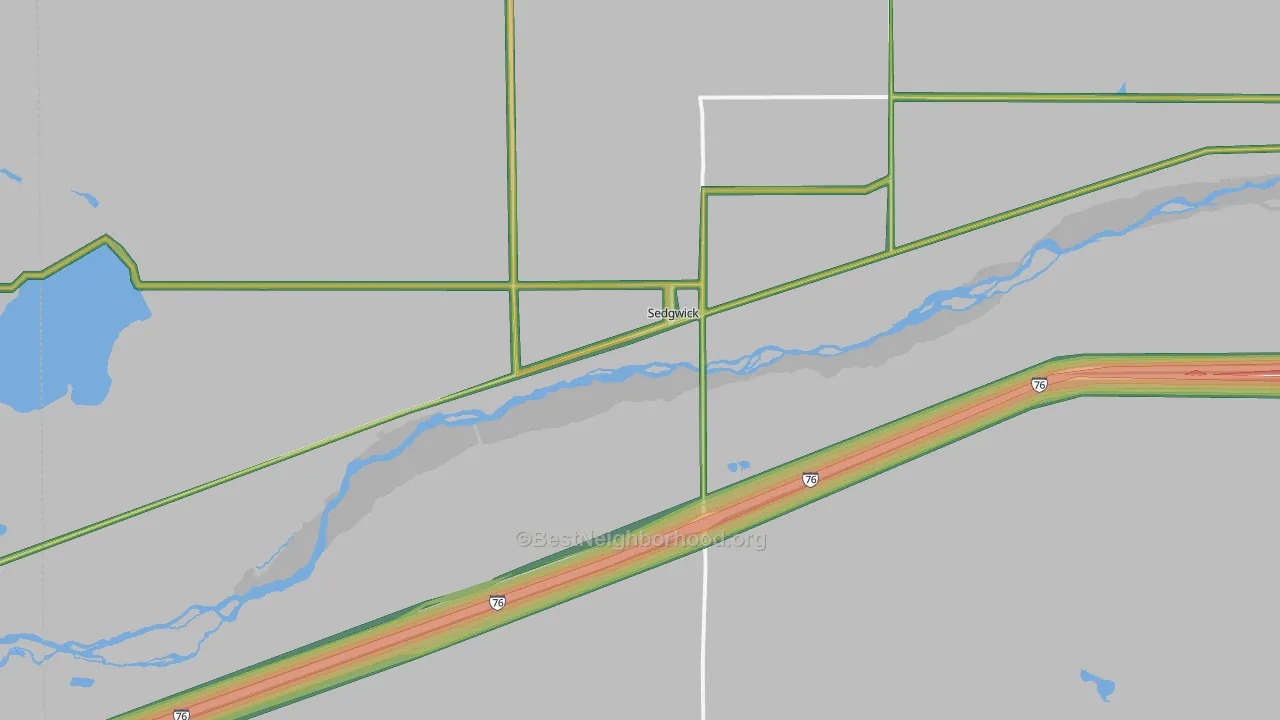 Sedgwick, CO Map of Noise Levels in Sedgwick