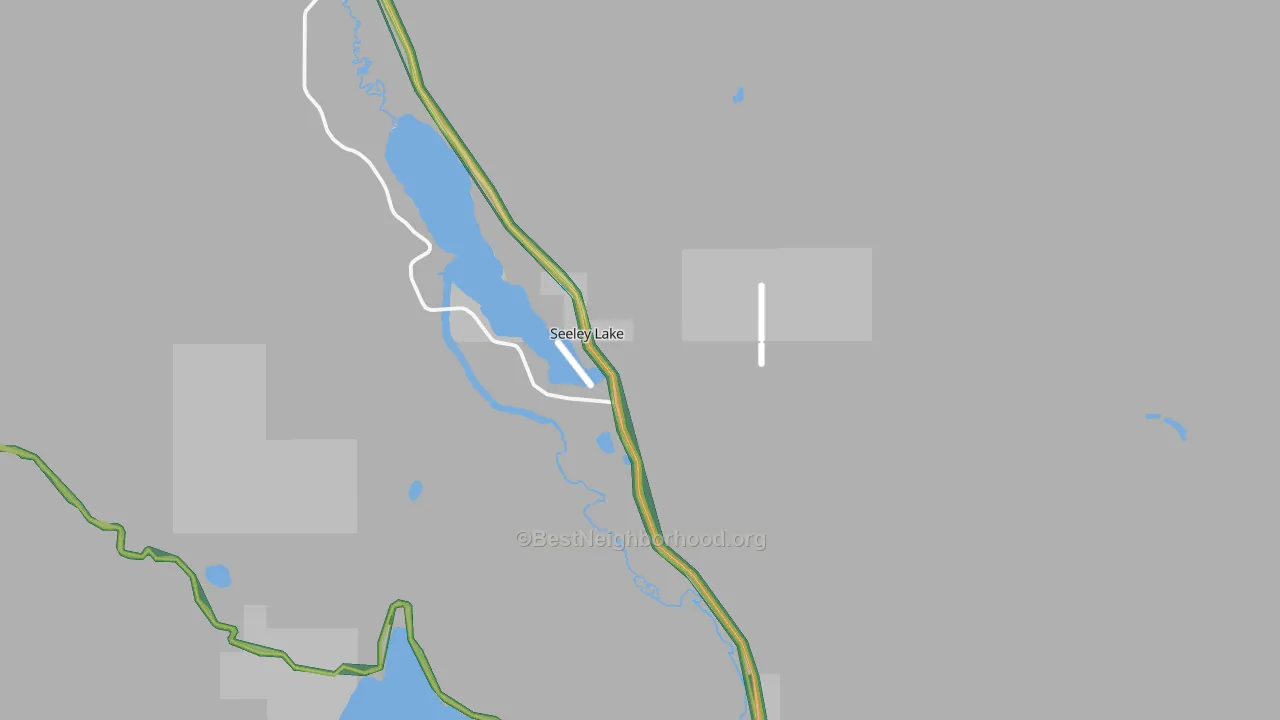 Seeley Lake, MT Map of Noise Levels in Seeley Lake