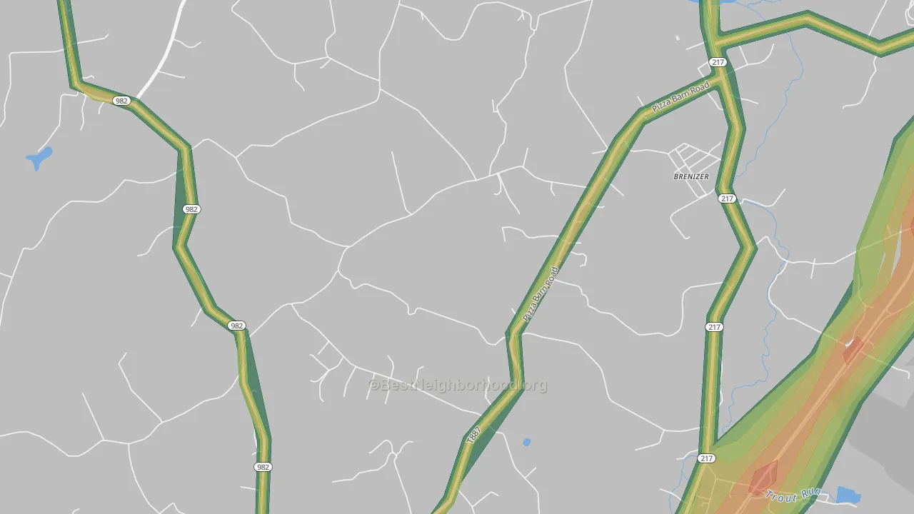 Seger, PA Map of Noise Levels in Seger