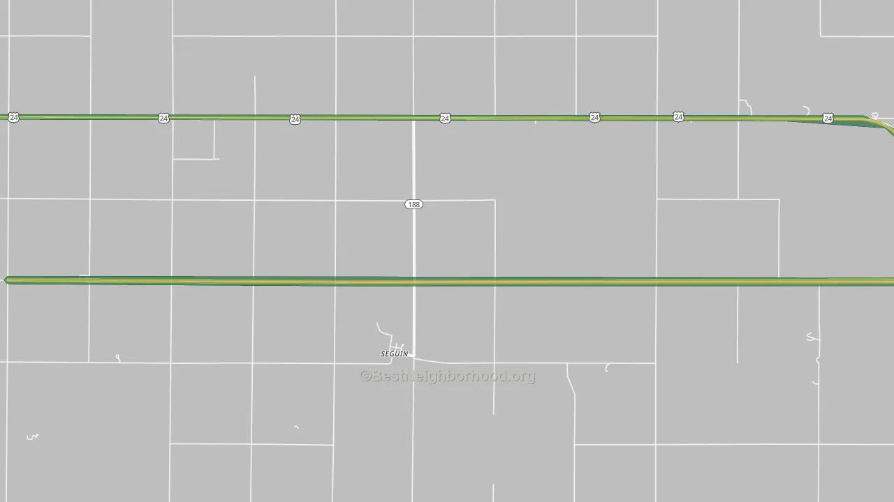 Seguin, KS Map of Noise Levels in Seguin