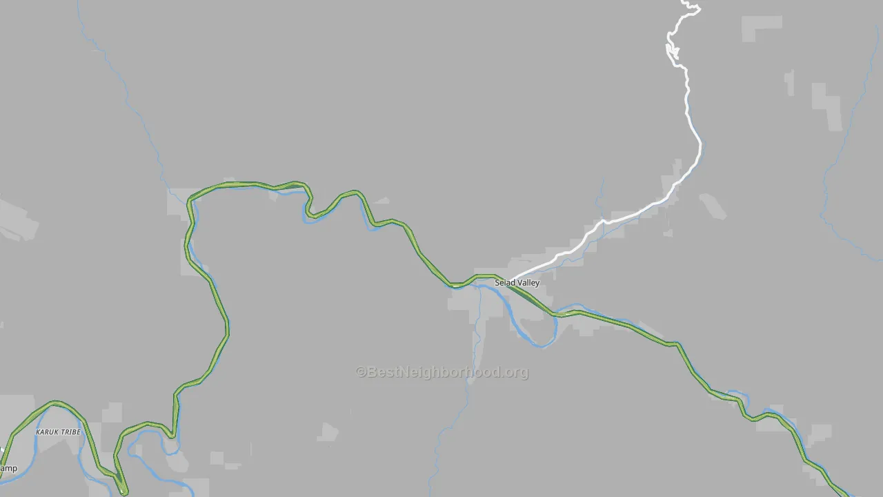 Seiad Valley, CA Map of Noise Levels in Seiad Valley