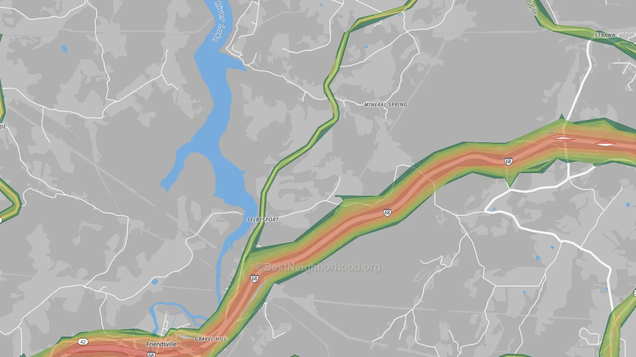 Selbysport, MD Map of Noise Levels in Selbysport