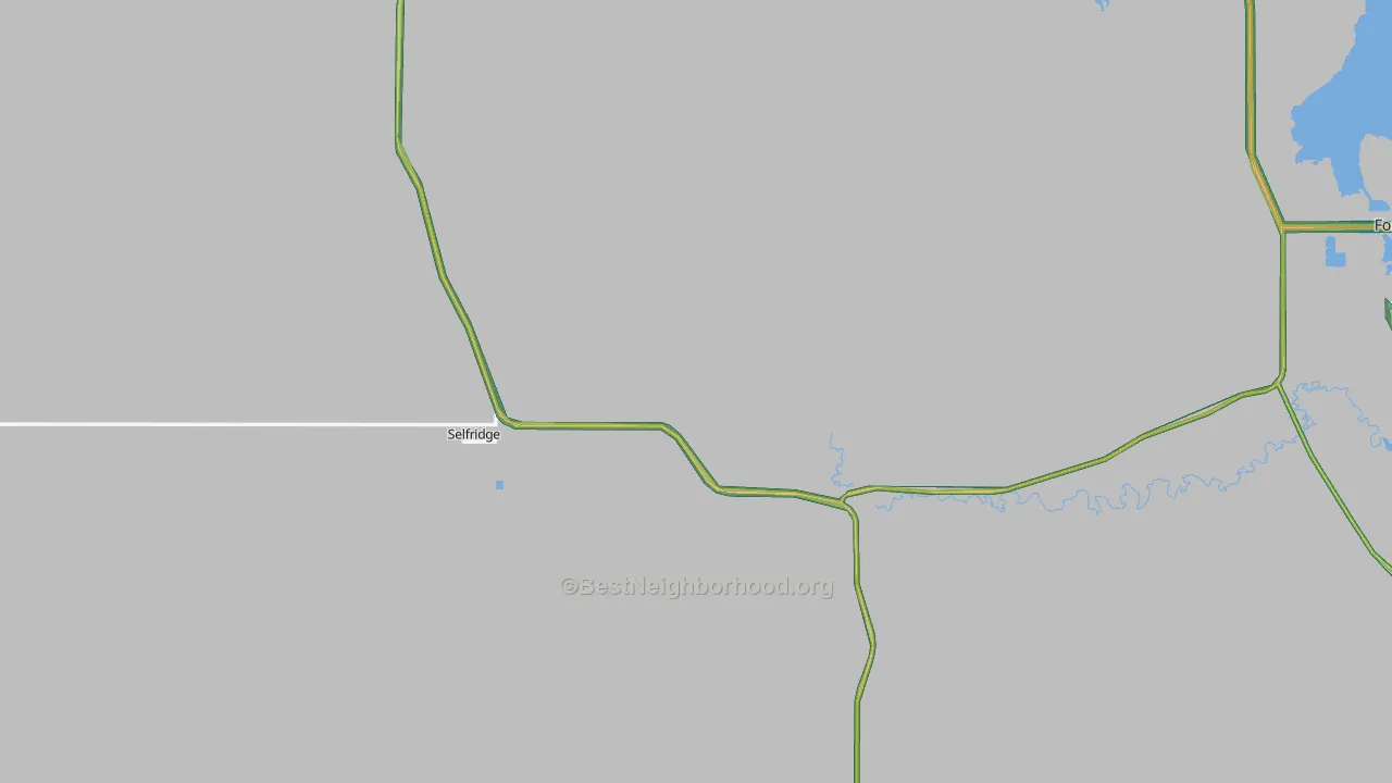 Selfridge, ND Map of Noise Levels in Selfridge