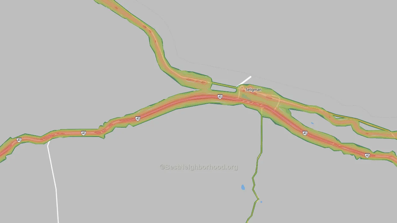 Seligman, AZ Map of Noise Levels in Seligman