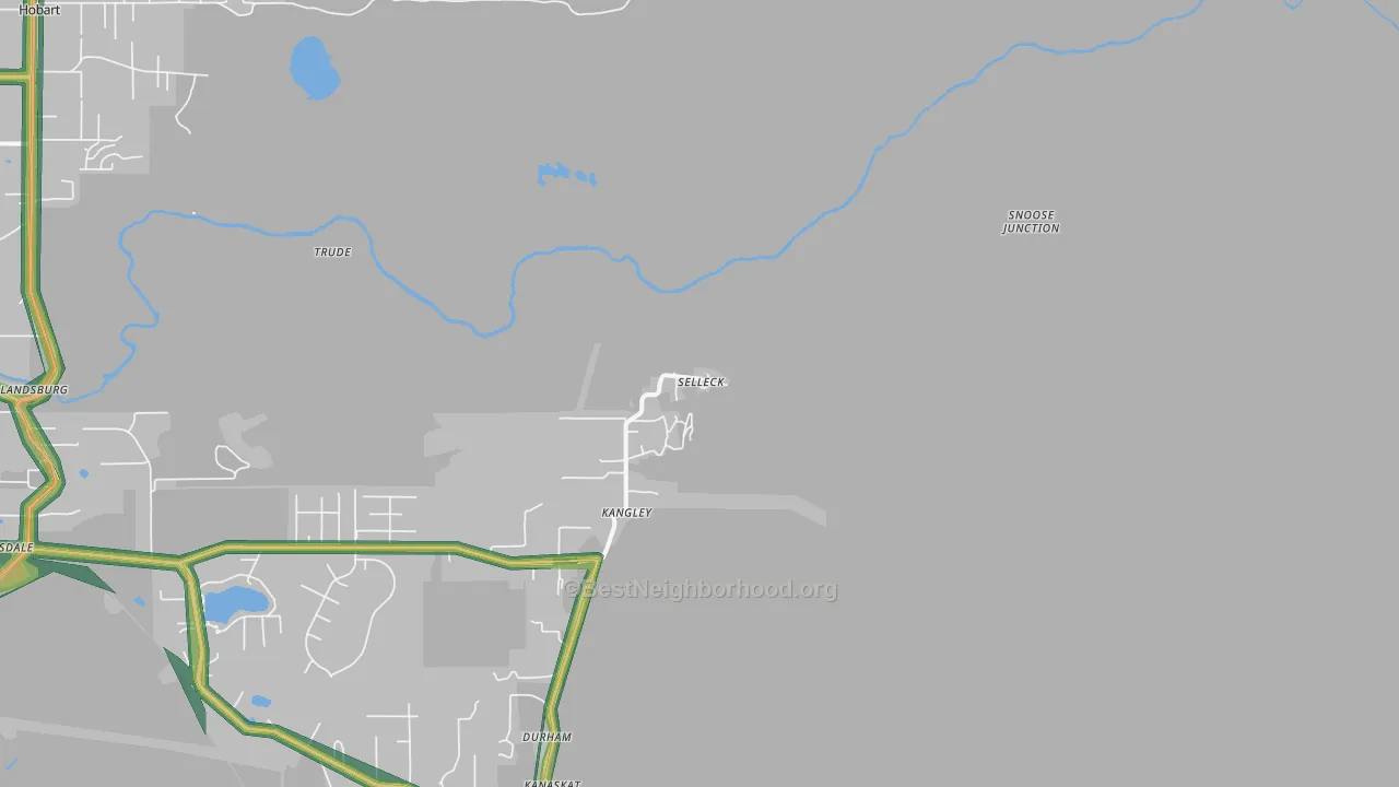 Selleck, WA Map of Noise Levels in Selleck