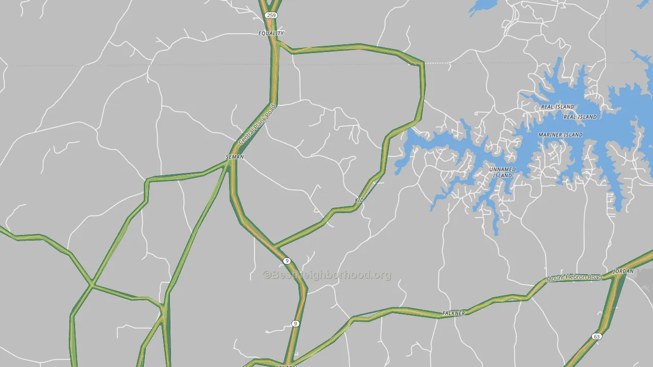 Seman, AL Map of Noise Levels in Seman