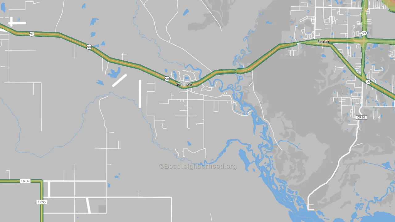 Seminole, AL Map of Noise Levels in Seminole