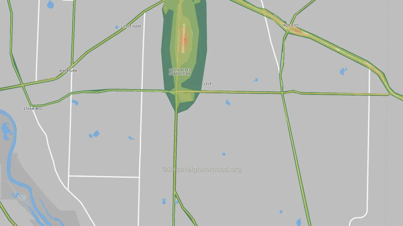 Seminole County, GA Map of Noise Levels in Seminole County