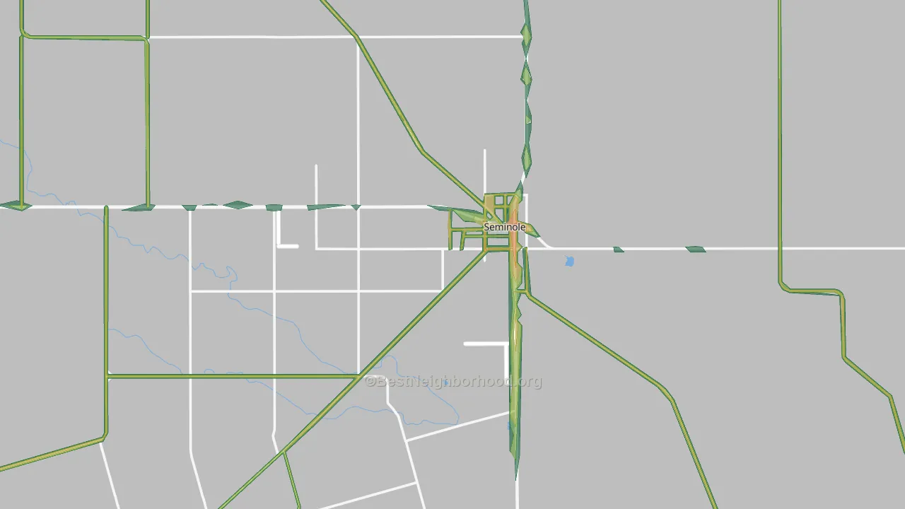 Seminole, TX Map of Noise Levels in Seminole