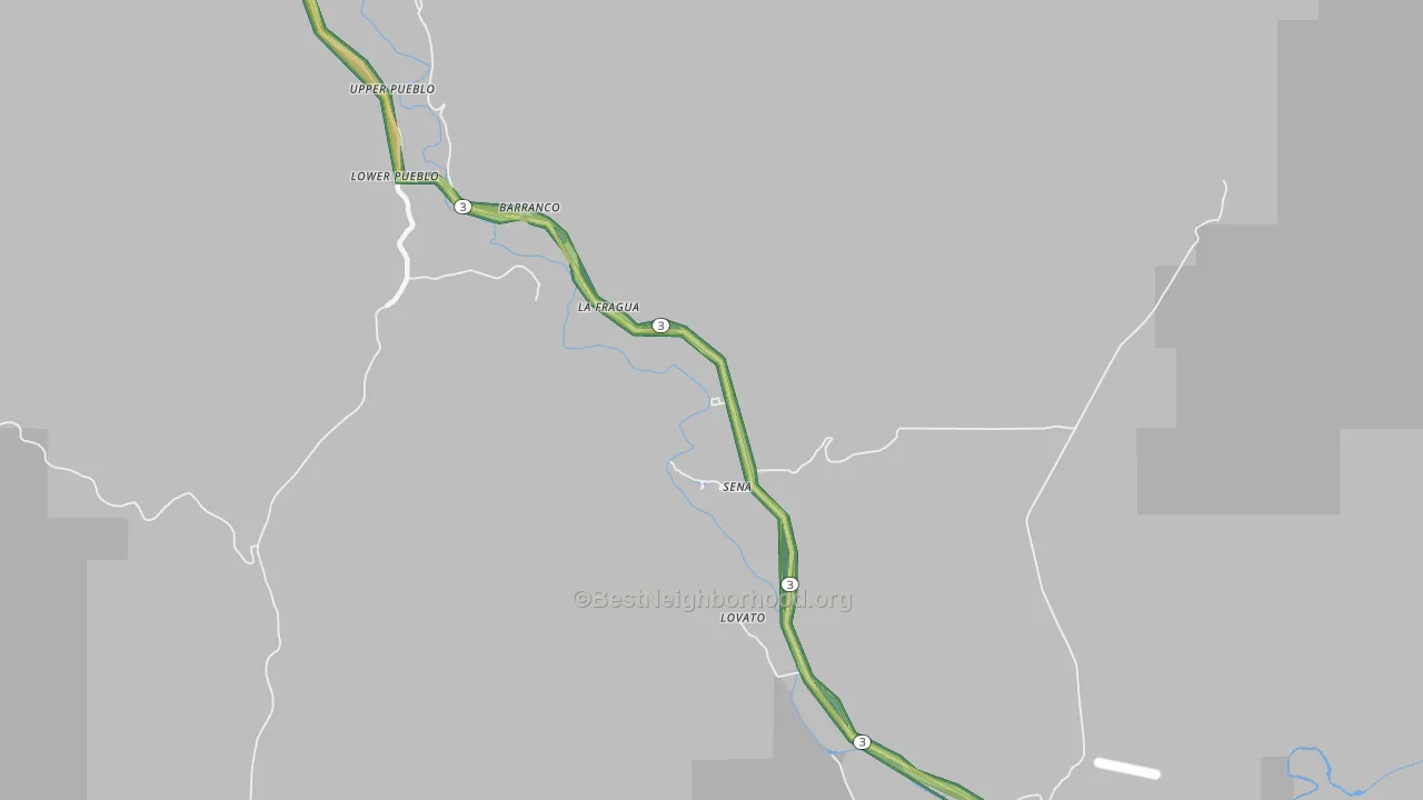 Sena, NM Map of Noise Levels in Sena