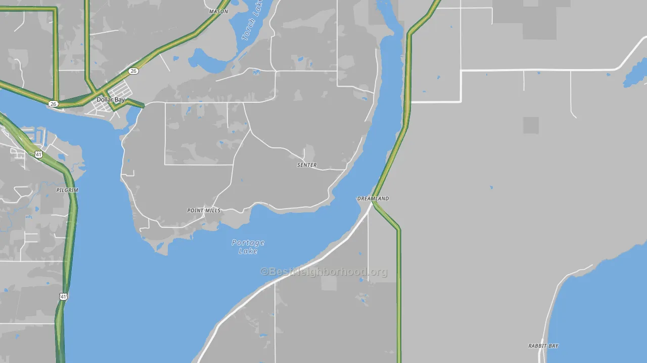 Senter, MI Map of Noise Levels in Senter