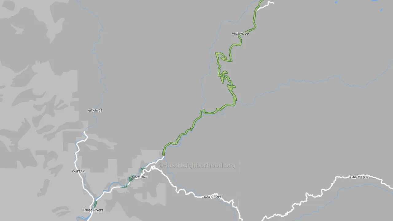 Sequoia National Park, CA Map of Noise Levels in Sequoia National Park