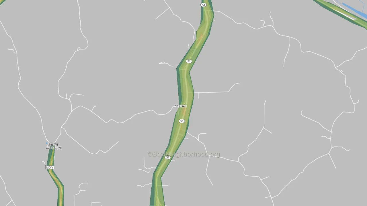 Sereno, MO Map of Noise Levels in Sereno