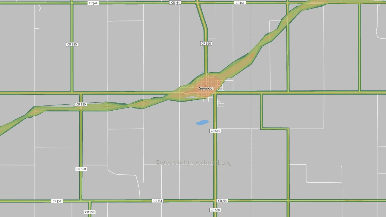 Seymour, IA Map of Noise Levels in Seymour