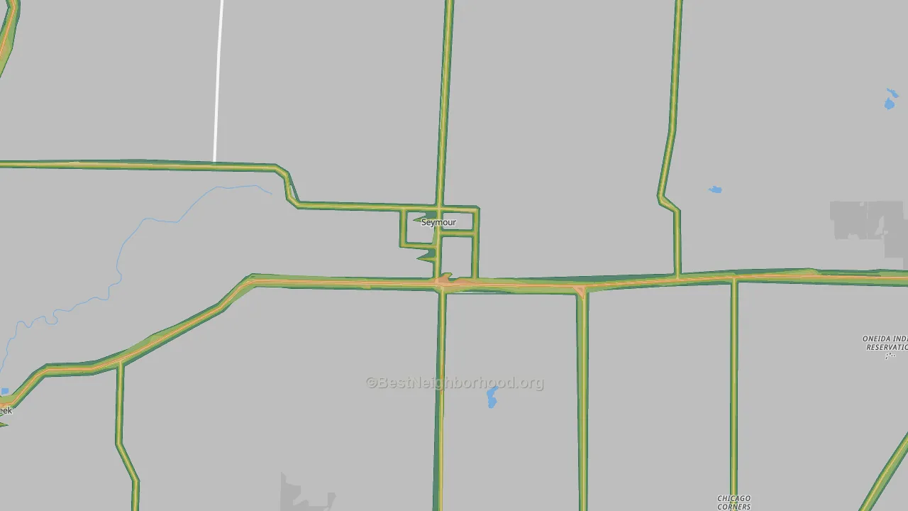 Seymour, WI Map of Noise Levels in Seymour