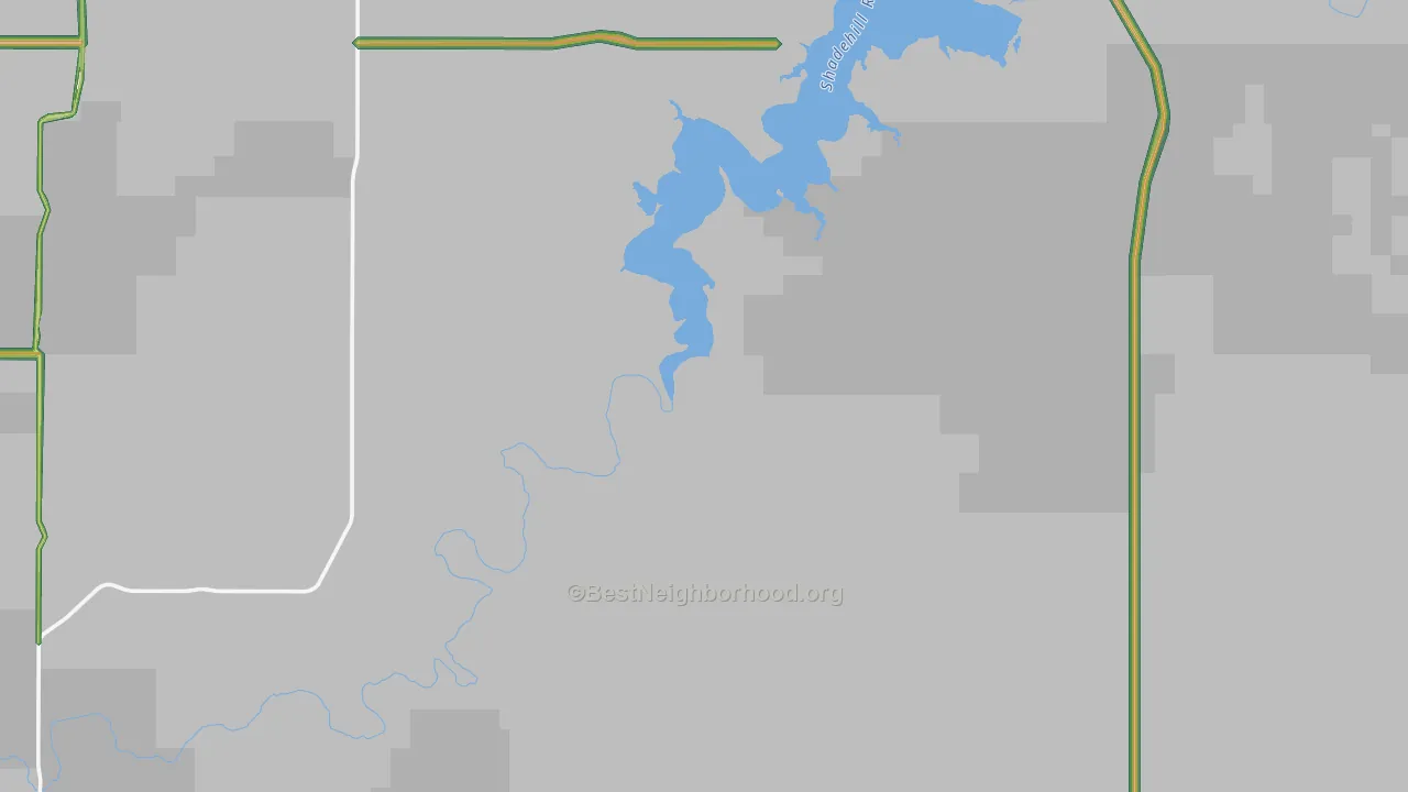 Shadehill, SD Map of Noise Levels in Shadehill