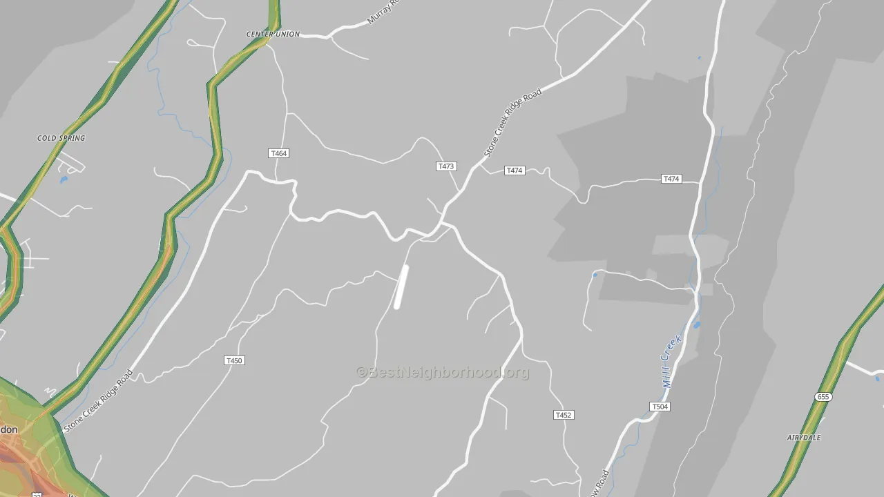 Shaffersville, PA Map of Noise Levels in Shaffersville