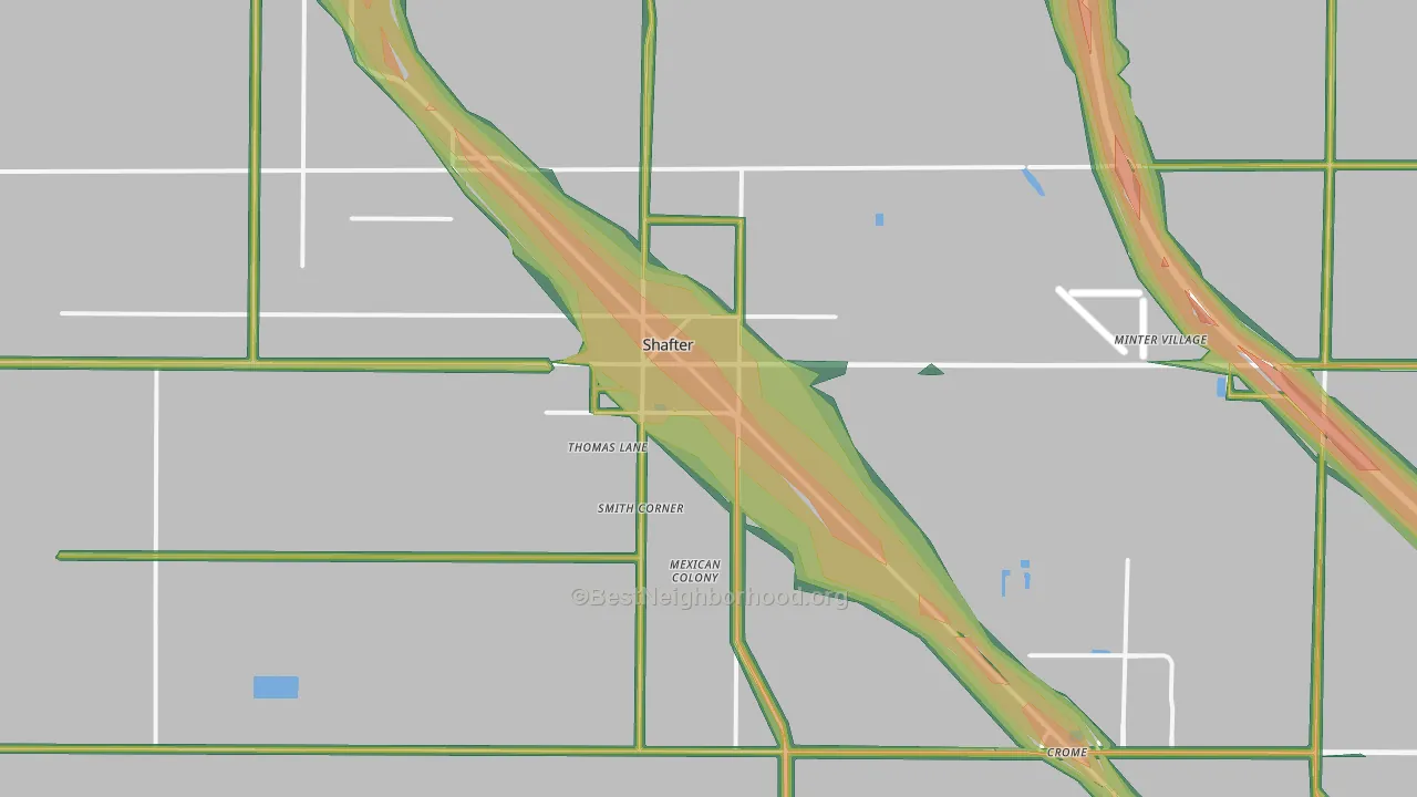 Shafter, CA Map of Noise Levels in Shafter