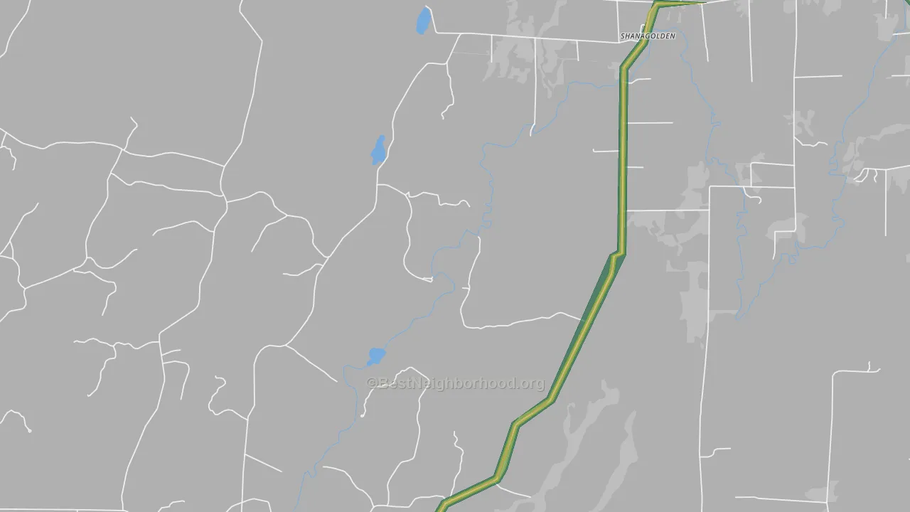 Shanagolden, WI Map of Noise Levels in Shanagolden