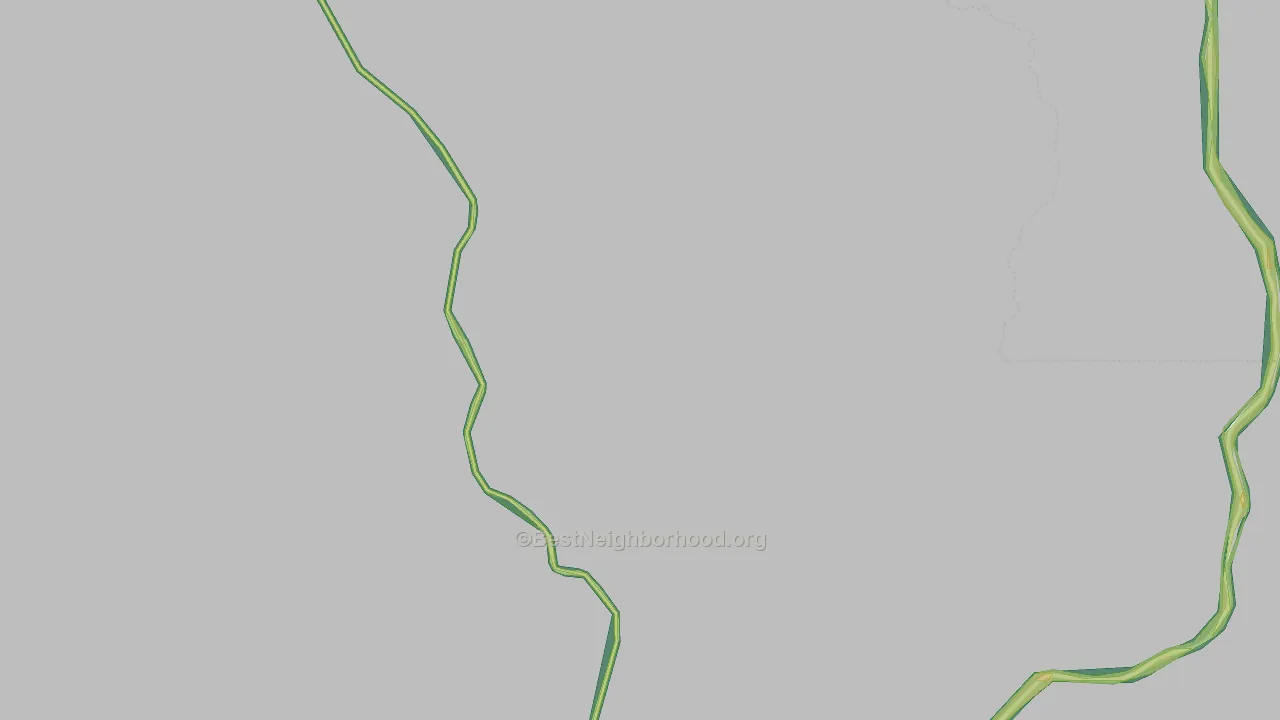 Shaniko, OR Map of Noise Levels in Shaniko