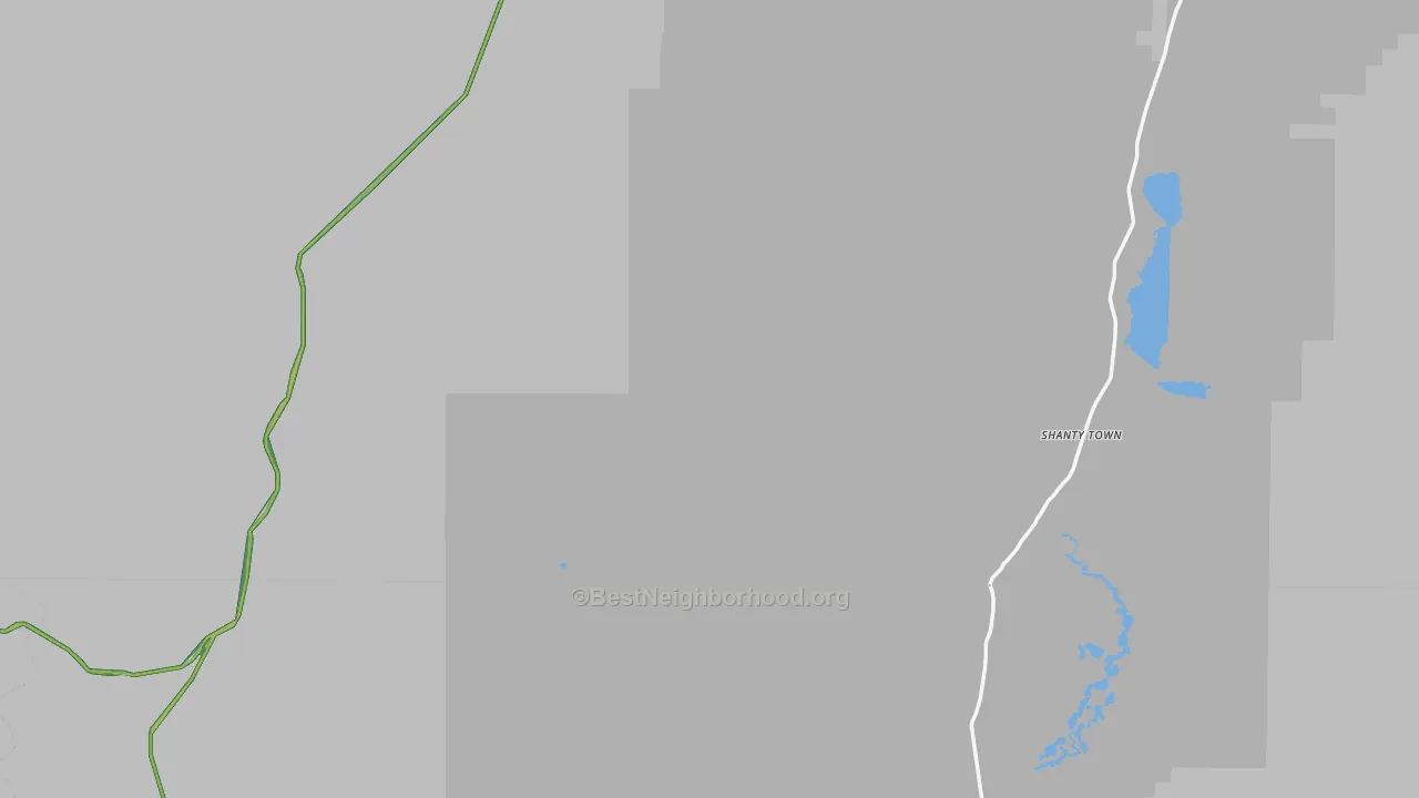 Shanty Town, NV Map of Noise Levels in Shanty Town