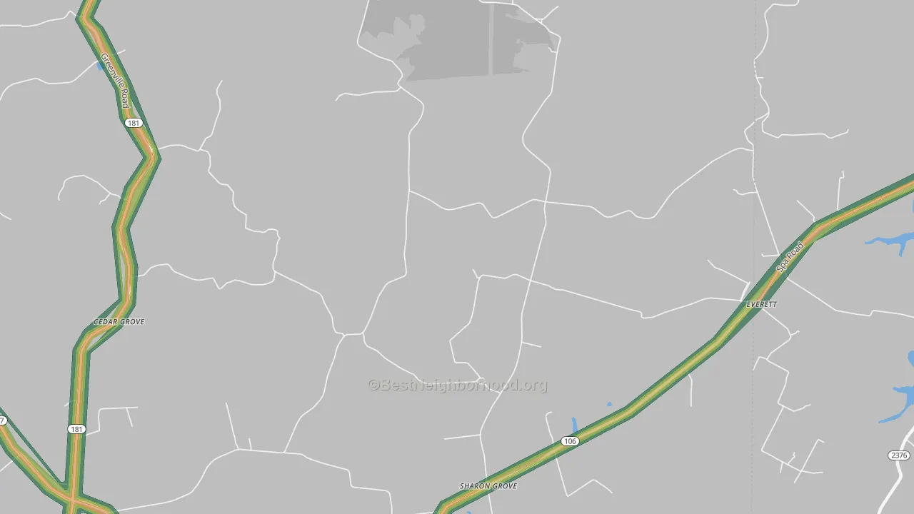 Sharon Grove, KY Map of Noise Levels in Sharon Grove