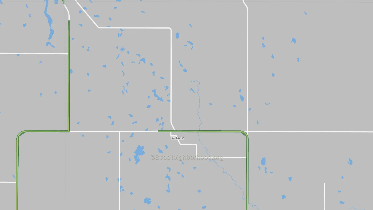 Sharon, ND Map of Noise Levels in Sharon