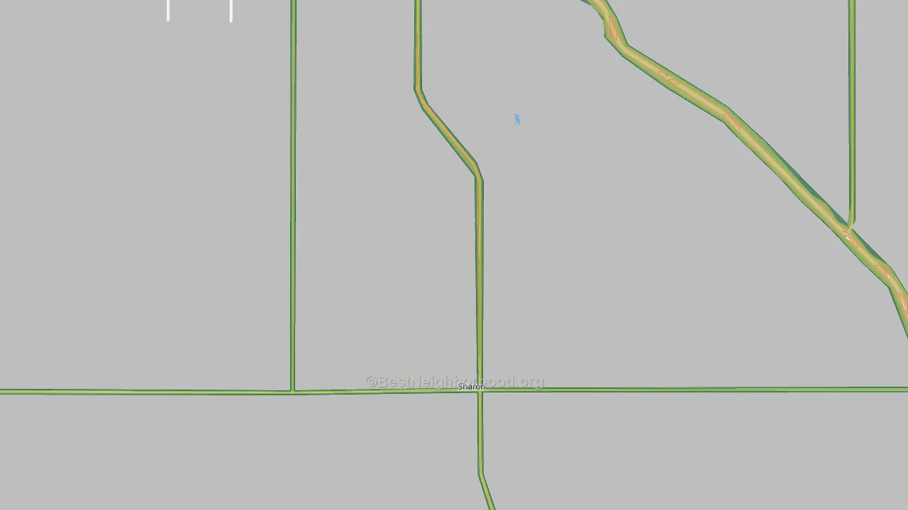 Sharon, OK Map of Noise Levels in Sharon