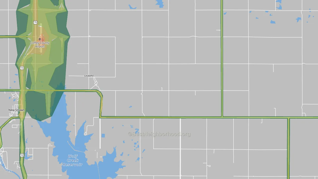 Sharpe, KS Map of Noise Levels in Sharpe