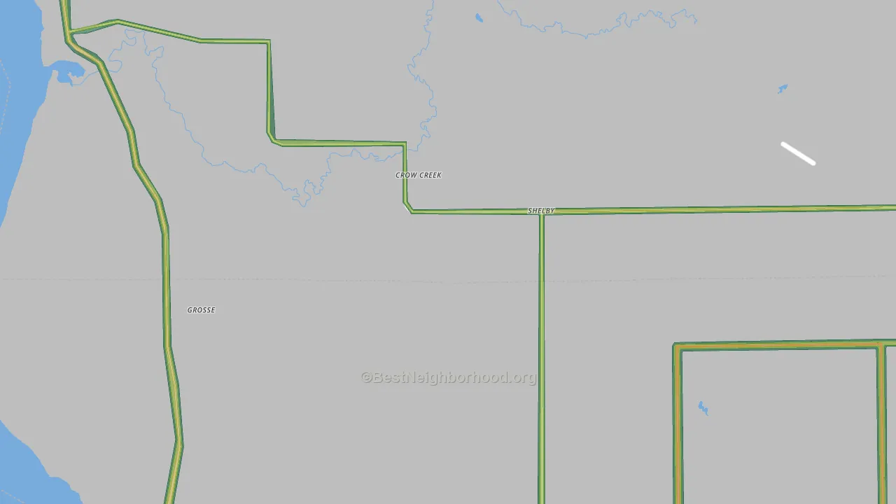 Shelby, SD Map of Noise Levels in Shelby