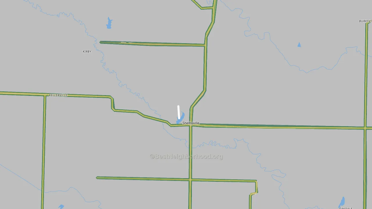 Shelbyville, MO Map of Noise Levels in Shelbyville