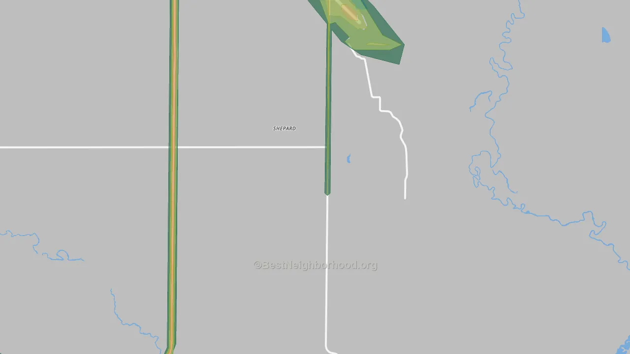 Shepard, ND Map of Noise Levels in Shepard