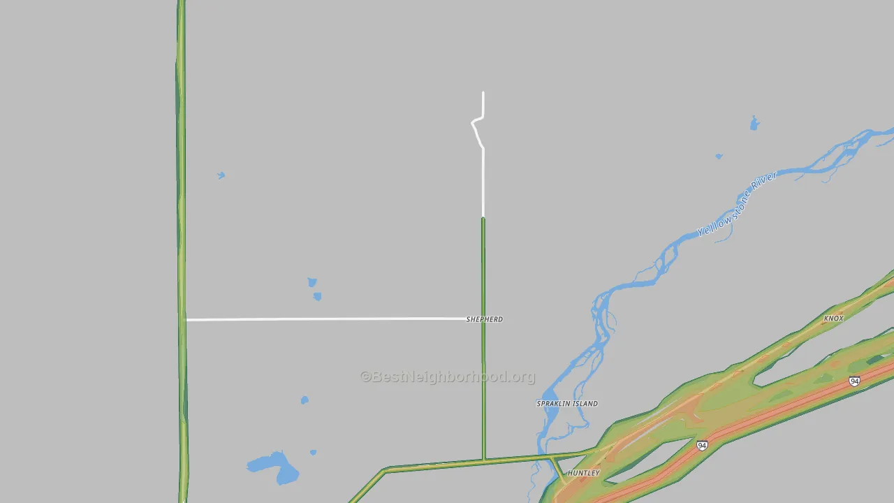 Shepherd, MT Map of Noise Levels in Shepherd