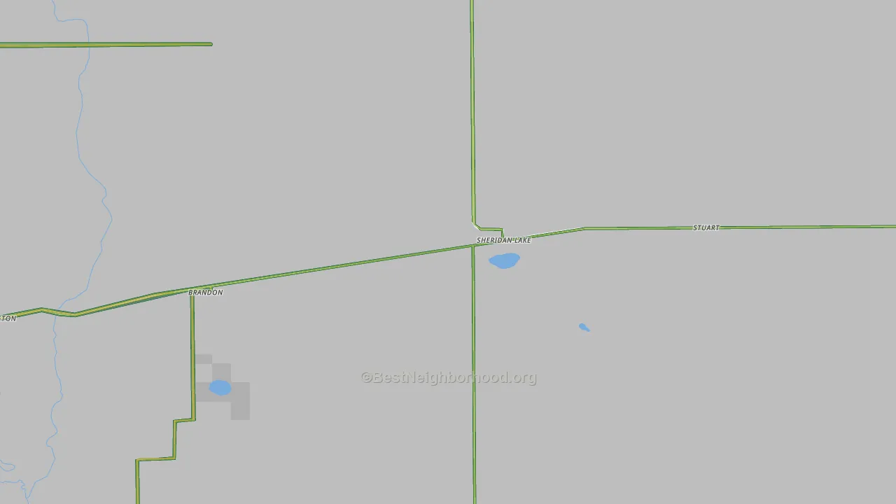 Sheridan Lake, CO Map of Noise Levels in Sheridan Lake