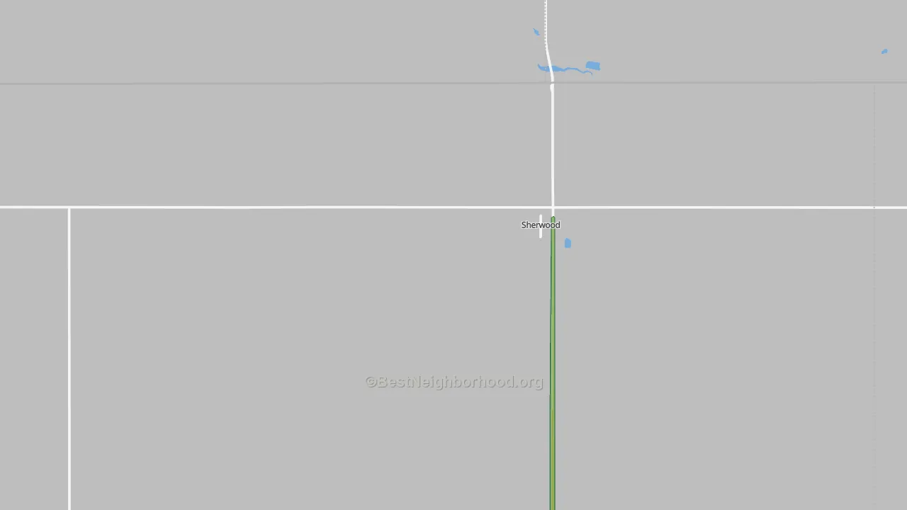 Sherwood, ND Map of Noise Levels in Sherwood