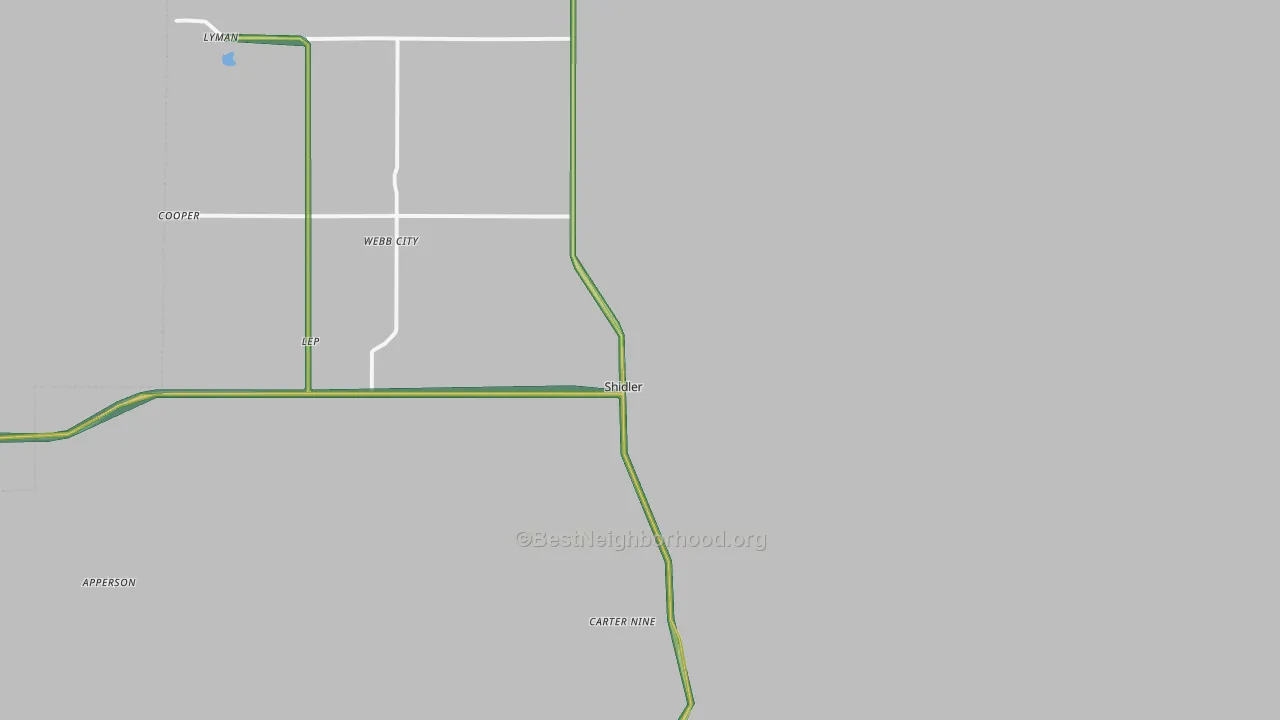 Shidler, OK Map of Noise Levels in Shidler
