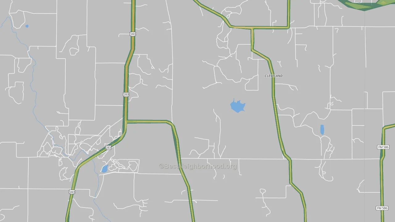 Shields, TX Map of Noise Levels in Shields